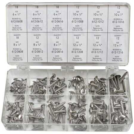 Allpoints Kit, Sheet Metal Screw Short 851357